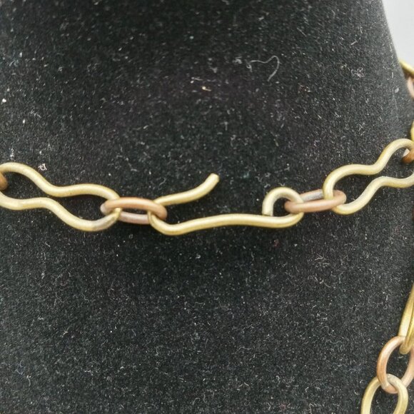 Casa Maya Aztec Tribal Monkey Mexico Brass Copper Necklace Pendant VTG Estate - Picture 3 of 11